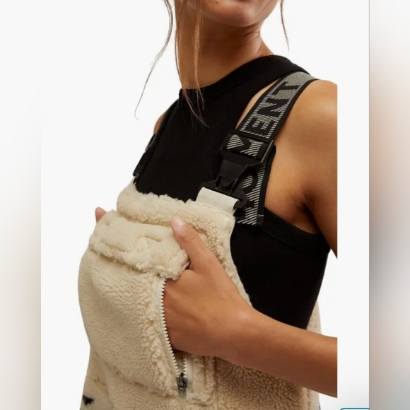 Free People Movement Hit The Slopes Fleece Overalls. Ice Jumpsuit - Picture 4 of 8